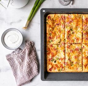 Ofenpfannkuchen Flammkuchen Style