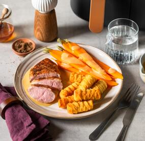 Knusprige Entenbrust mit Kroketten aus dem Airfryer