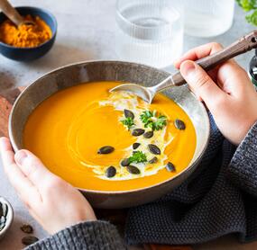 Balance-Kürbis-Linsen-Suppe
