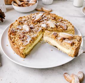 Vanillekipferl-Streuselkuchen mit Schmand