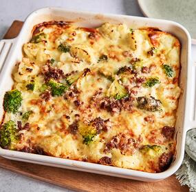 Brokkoli-Hackfleisch-Feierabendblech