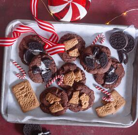 „Oreo“- und Spekulatius-Brownie-Plätzchen