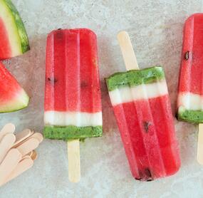 Wassermelonen-Kiwi-Popsicles