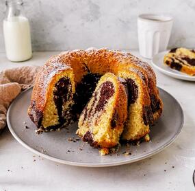 Marmorkuchen angeschnitten