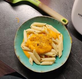 Spaghetti mit Kürbissoße