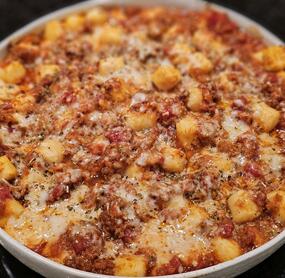 Ofenbolognese mit Gnocchi