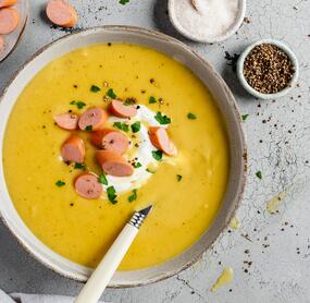 😋😋 Cremige Kartoffelsuppe mit Würstchen