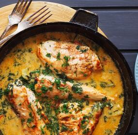 🤩🧅 Super cremiges Zwiebel-Sahne-Hähnchen