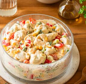 Nie wieder schwerer Nudelsalat! Cremiger Tortellinisalat OHNE Mayo