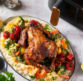 🍗 Ganzes Hähnchen NUR im Airfryer? So wird es knusprig & saftig!